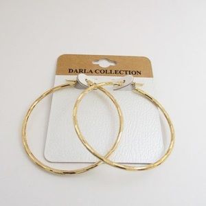 Darla Collection 2” Gold Plated Hoops